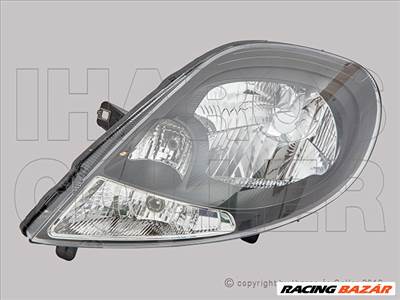 Nissan Primera (P12) 2002.03.01-2007.12.31. fényszóró H4 bal fehér villogó, fekete házas (motoros állítás, motor nélkül) (1DZF)