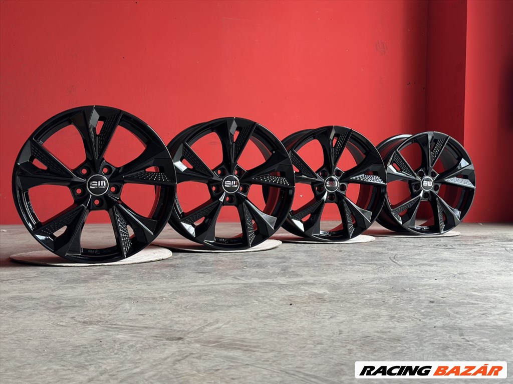 R18 5x112 (66,45) Elite Wheels EW15 LUSTER 8J ET45 BLACK Új alufelnik 8x18 18"  2. kép