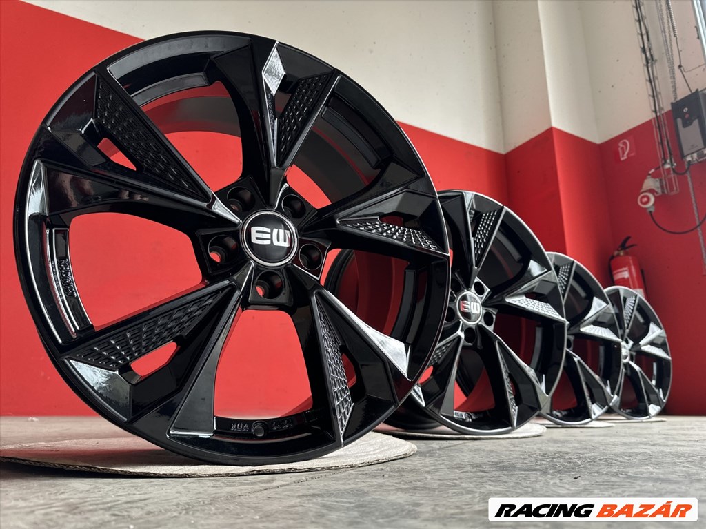 R18 5x112 (66,45) Elite Wheels EW15 LUSTER 8J ET45 BLACK Új alufelnik 8x18 18"  3. kép