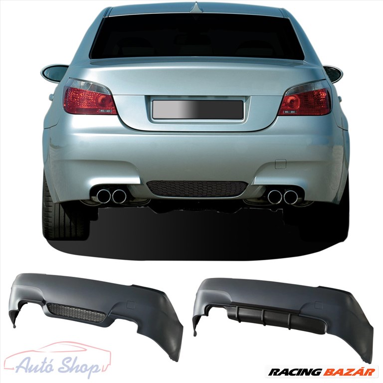  BMW E60 M5 , M-Performance hátsó lökháritó 24 mm-es PDC-hez, Sport alkalmas BMW E60 03-10 évjárathoz 1. kép