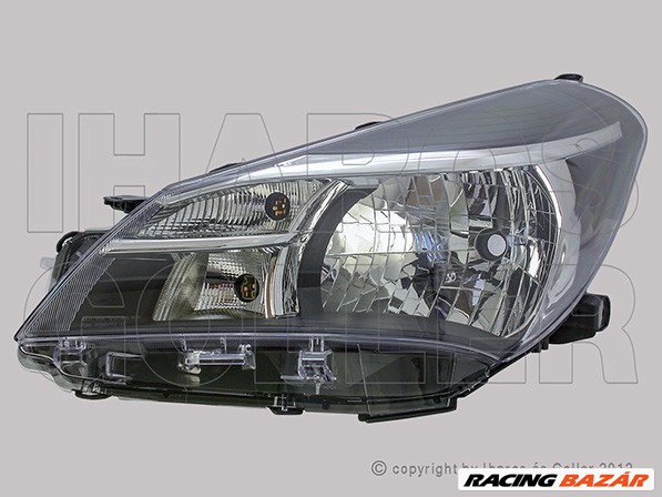 Toyota Yaris 2014.07.01-2017.02.28 Fényszóró H4/Nappali f. bal fekete (motoros) TYC (1AXU) 1. kép