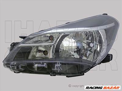 Toyota Yaris 2014.07.01-2017.02.28 Fényszóró H4/Nappali f. bal fekete (motoros) TYC (1AXU)
