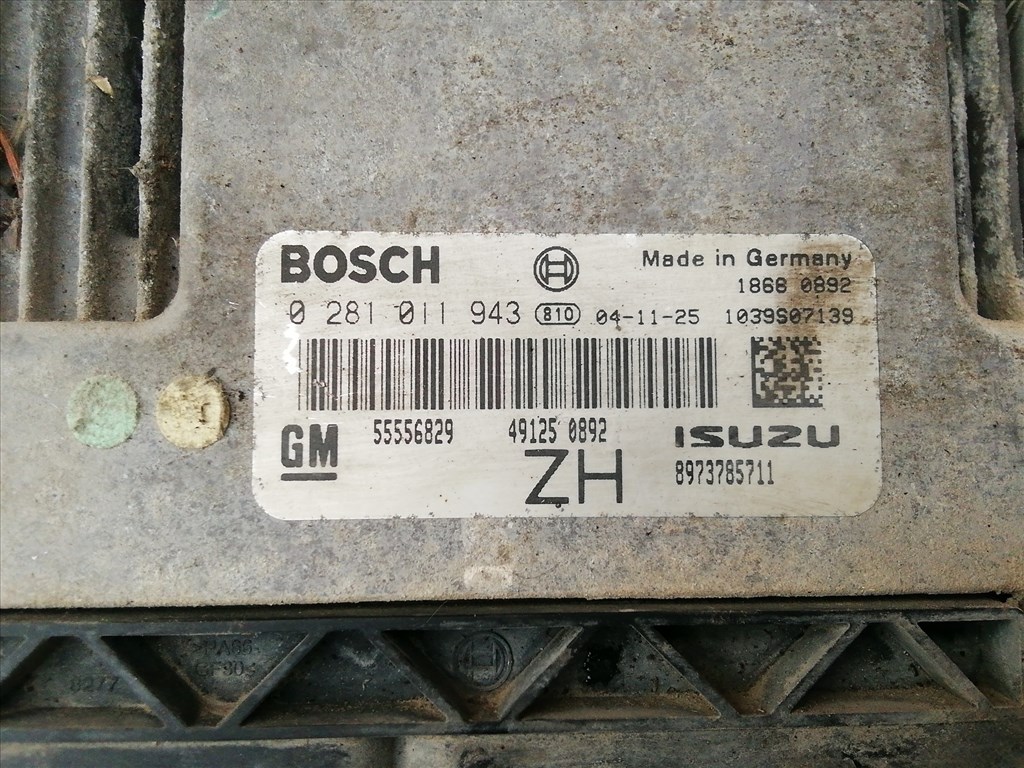 Opel Astra H 2004-2010 1,7 Diesel Motorvezérlő 55556829 ,   0281011943  3. kép