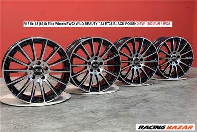 R17 5x112 (66,5) Elite Wheels EW02 WILD BEAUTY 7.5J ET35 BLACK POLISH új mercedes alufelnik 17"