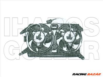 Alfa Romeo 156 1997.10.01-2003.08.31 Hűtőventilátor kpl.dupla(1.9JTD,2.4JTD,2.5,3.2) (0T14)