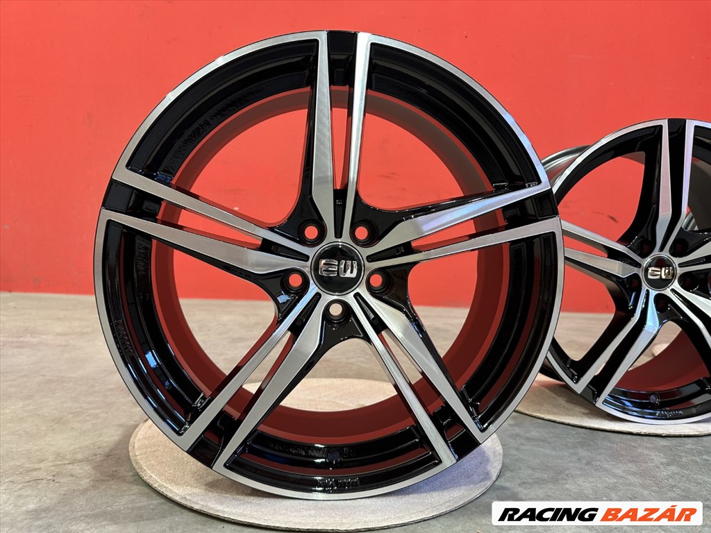 R19 5x108 (67,1) Elite Wheels EW11 RACER 8.5J ET40 BLACK POLISH  új alufelnik 19" 3. kép