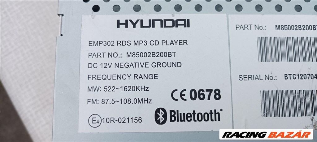 Hyundai Santa Fé (CM) bluetooth rádió  emp302 5. kép