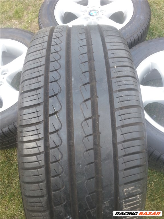 17" gyári BMW X3 alufelni, rajta 235/55 újszerű Pirelli P7 nyári gumi  8. kép