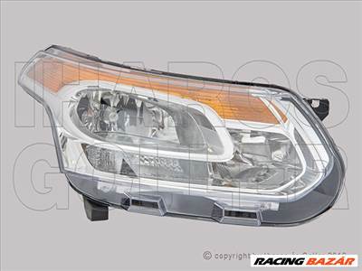 Citroen C3 Picasso 2009.10.01-2017.06.11 fényszóró H1/H7+napp.f. jobb króm házas (motorral) DEPO (1ED6)