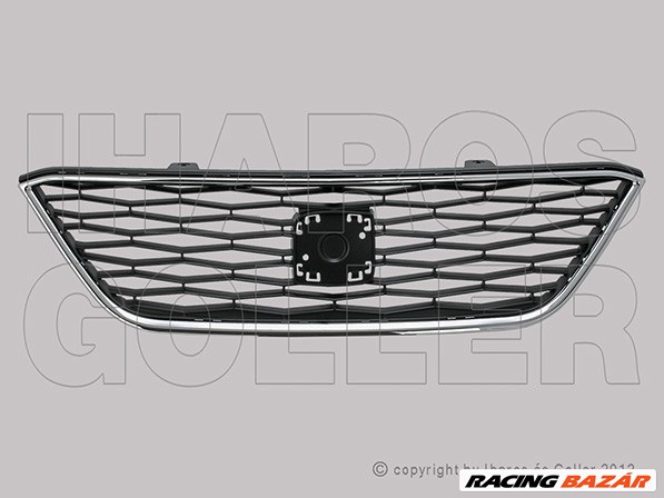 Seat Ibiza 2012.03.24-2015.03.02 Hűtődíszrács fekete, króm kerettel (kivéve FR) (11B1) 1. kép