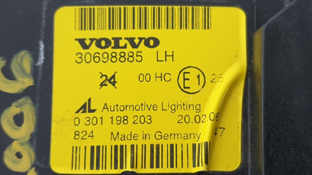 507004 Volvo V50, 2006, Bal Első Projektoros Lámpa, Fényszóró, 30698885 10. kép