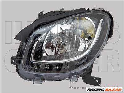 Smart ForTwo 2014.12.01- Fényszóró H4/LED bal (motoros) BASISline DEPO (1I0G)