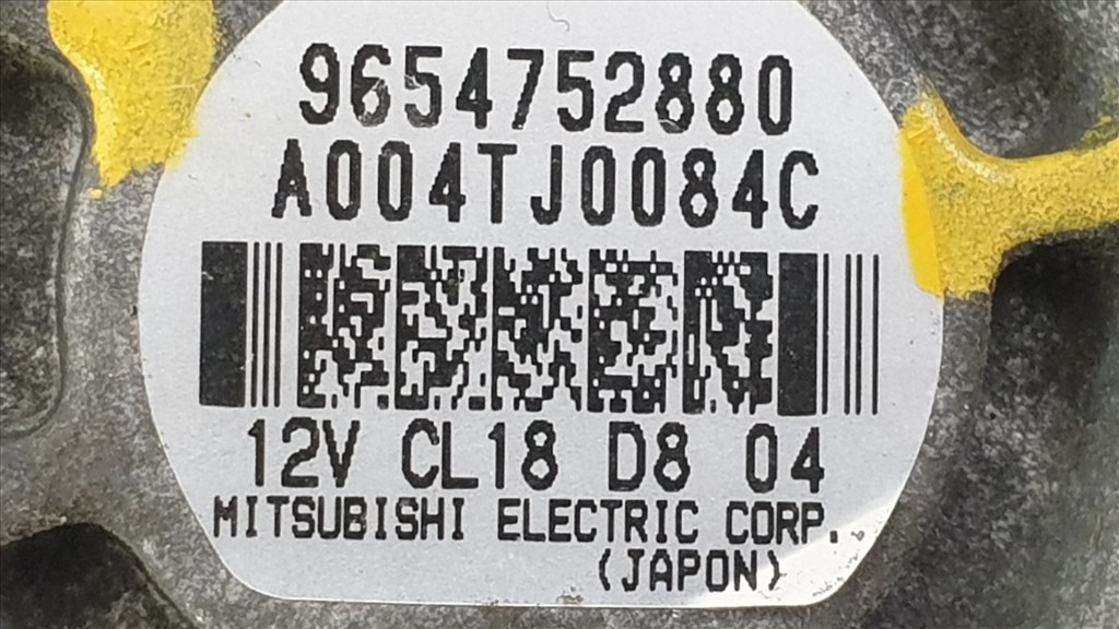 507076 Fiat Scudo, Citroen,  2009, Generátor, A004TJ0084C, 180Amp, 6Pk 9654752880 7. kép