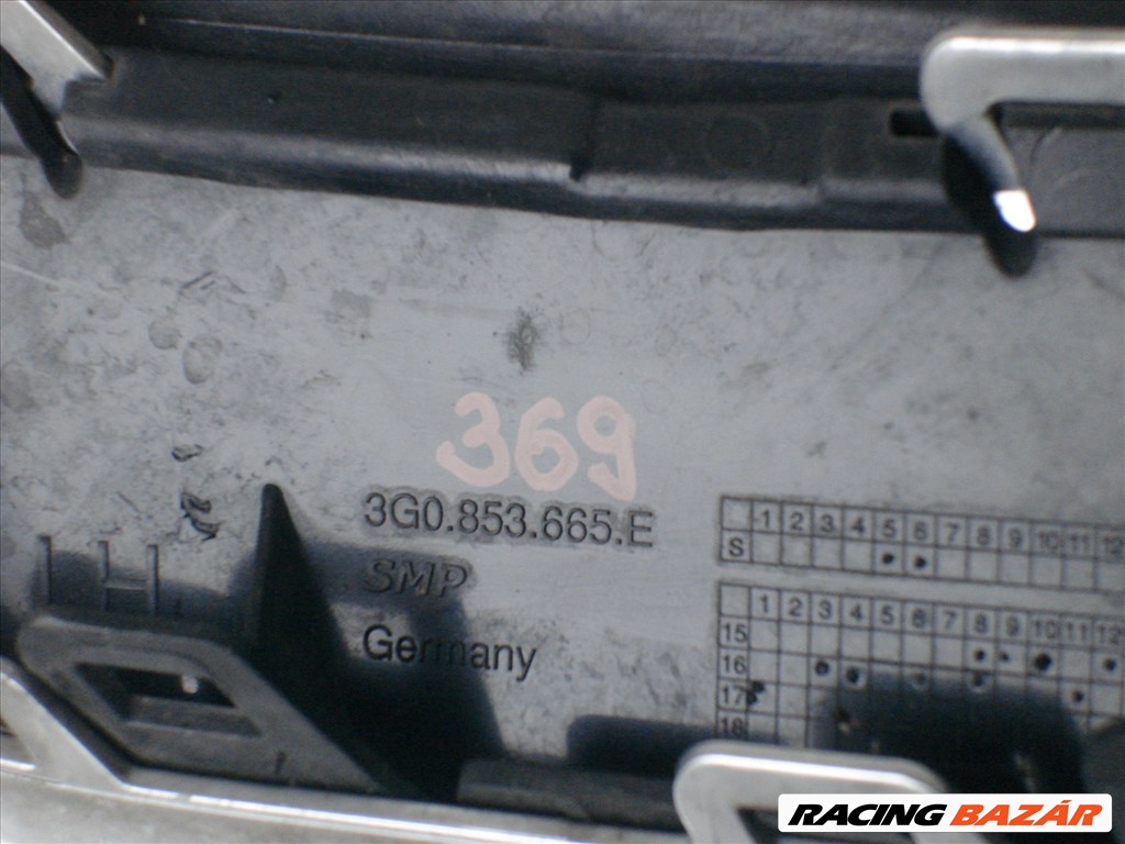 VW Golf VIII Alltrack Bal Ködlámpa rács 3G0853665E 2015-től 5. kép