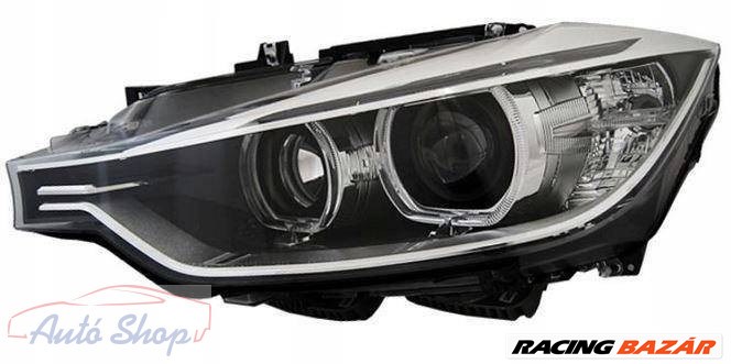 BMW F30 F31 Angel Eyes LED Fekete Fényszóró  pár 3. kép