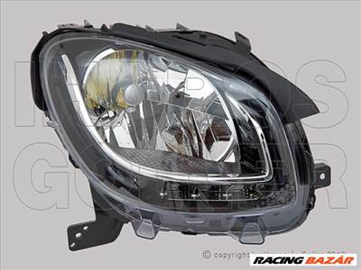 Smart ForTwo 2014.12.01- Fényszóró H4/LED jobb (motoros) BASISline DEPO (1I0H)