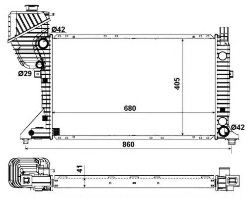 NRF 55348 - Vízhűtő (Hűtőradiátor) MERCEDES-BENZ 1. kép