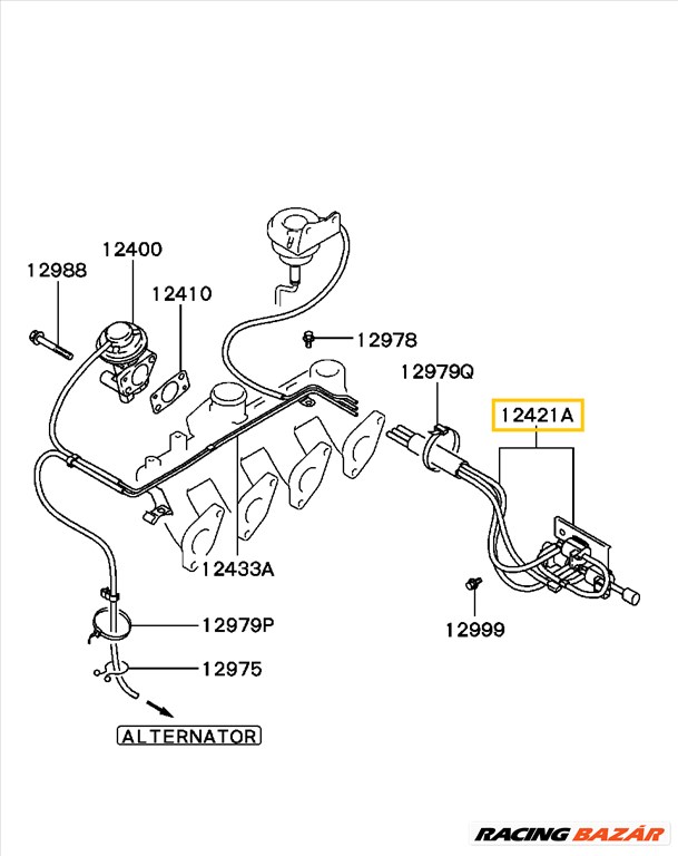 Mitsubishi Pajero Turbónyomás Szabályzó Szelep 2.5TD mr577099 8657a178 7. kép