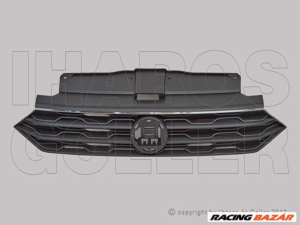 Volkswagen T-Roc (A1) 2017.08.01- Hűtődíszrács fekete, felső krómdíszléccel (1MGN) 1. kép