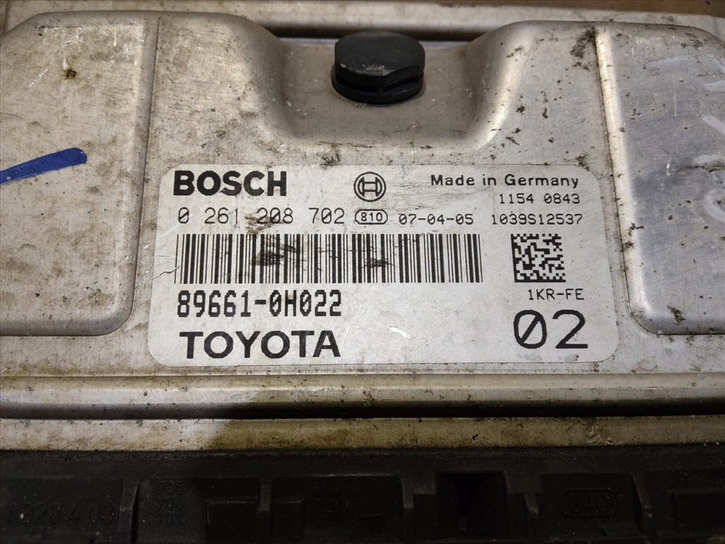 Toyota Aygo 1,0 12v benzin motorvezérlő 896610H022 , 0261208702 2. kép