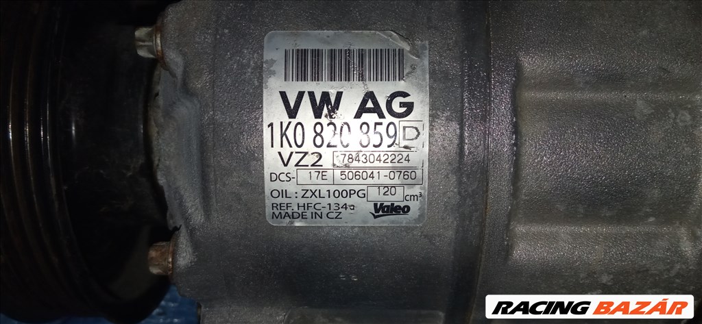 VW/Skoda/Audi klímakompresszor  1k0820859d 2. kép