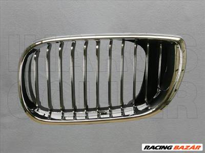 BMW 3 (E46) 2001.09.01-2005.02.28 Hűtődíszrács bal keret krómozott, bordák fekete (06M8)