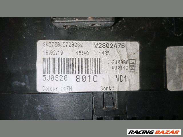 Skoda Roomster 1.4 TDI Motorvezérlő szett /127076/ 0281013180 5j0920801c 7. kép