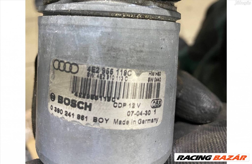 Audi A8 D3 első ablaktörlő motor 2004 - 2010  1. kép