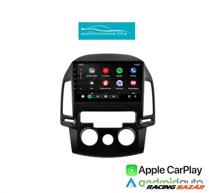 Hyundai I30 2006-2012 CarPlay Multimédia Android 2+32 GB GPS Rádió Tolatókamerával 7. kép