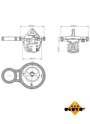 NRF 725094 - termosztát, hűtőfolyadék BMW CHRYSLER MINI