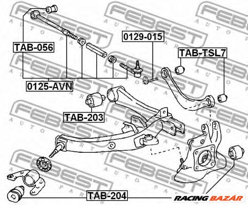 FEBEST 0125-AVN - Lengőkar TOYOTA 1. kép