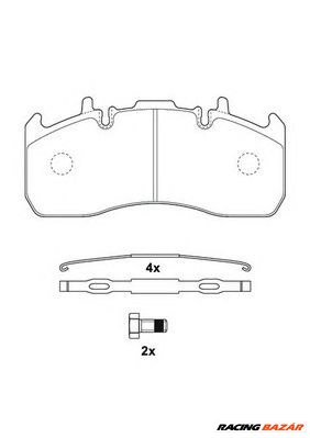 JURID 2917309560 - fékbetét RENAULT TRUCKS VOLVO 1. kép