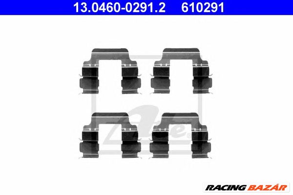 ATE 13.0460-0291.2 - Fékbetét szerelékkészlet NISSAN 1. kép
