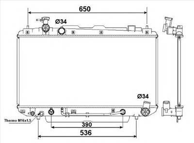 NRF 58415 - Vízhűtő (Hűtőradiátor) TOYOTA