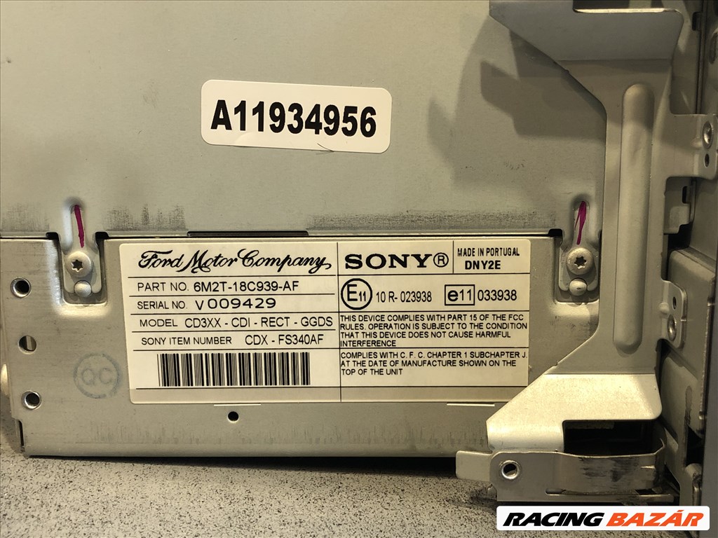 Ford Sony Mp3 Cd lejátszó Focus,Fiesta,C-Max 2. kép