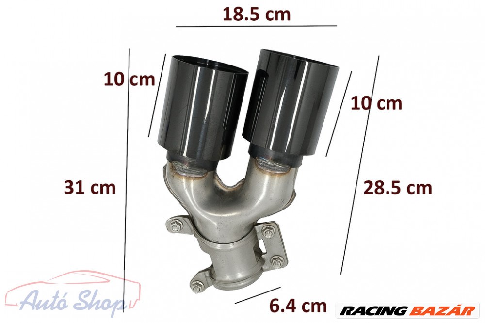 BMW 5 Széria G30,G31,G38 ,  6 Széria  G32 (2016-2020) 540i Design Black  Kipufogó vég 3. kép