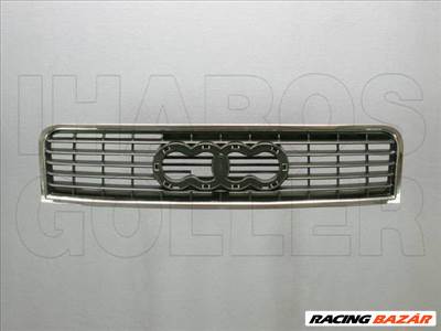 Audi A4 2001.01.01-2004.10.31 Hűtődíszrács fekete, krómkerettel (06PZ)
