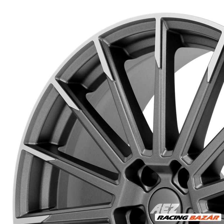 R20 5x112 (70,1) AEZ ATLANTA - Graphite matt polished 9.5J ET35  új alufelni szett 20" 4. kép