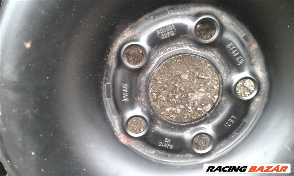  5x100 lyukosztású 15" új (gyári felni) lemezfelni, rajta 195/55 új Firestone nyári gumi gumi  3. kép