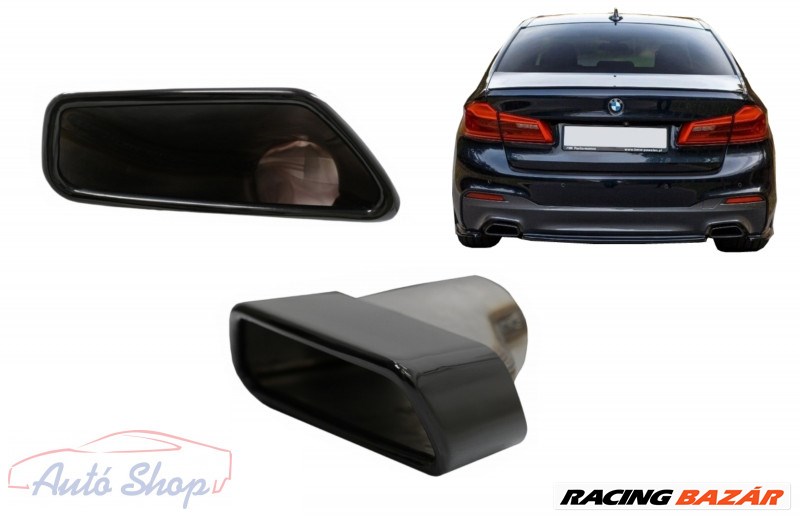 BMW 5 Széria G30,G31,G38 ,  6 Széria  G32 (2016-2020) M-Tech , M-Packet  Black  Kipufogó vég 4. kép