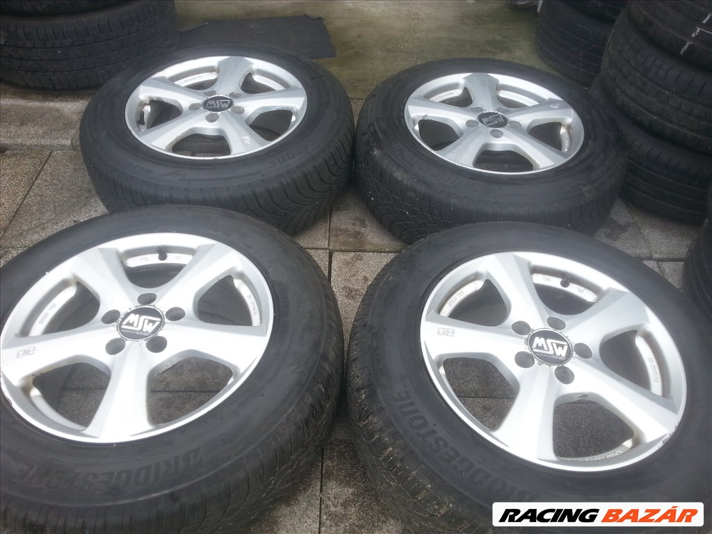  16" Ford Galaxy,Seat Alhambra alufelni, rajta 215/65 Bridgestone nyári gumi  1. kép