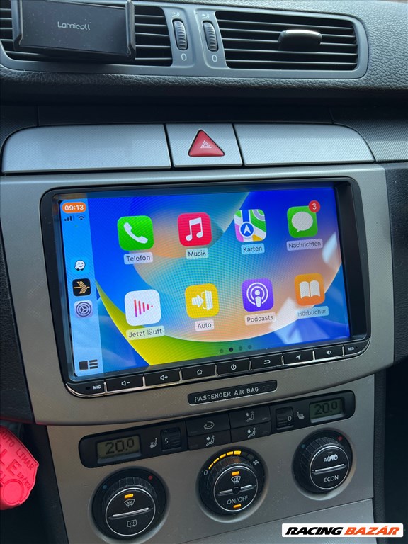 Volkswagen Android CarPlay Multimédia GPS, Wifi, 9 Inch, Tolatókamerával! 2. kép