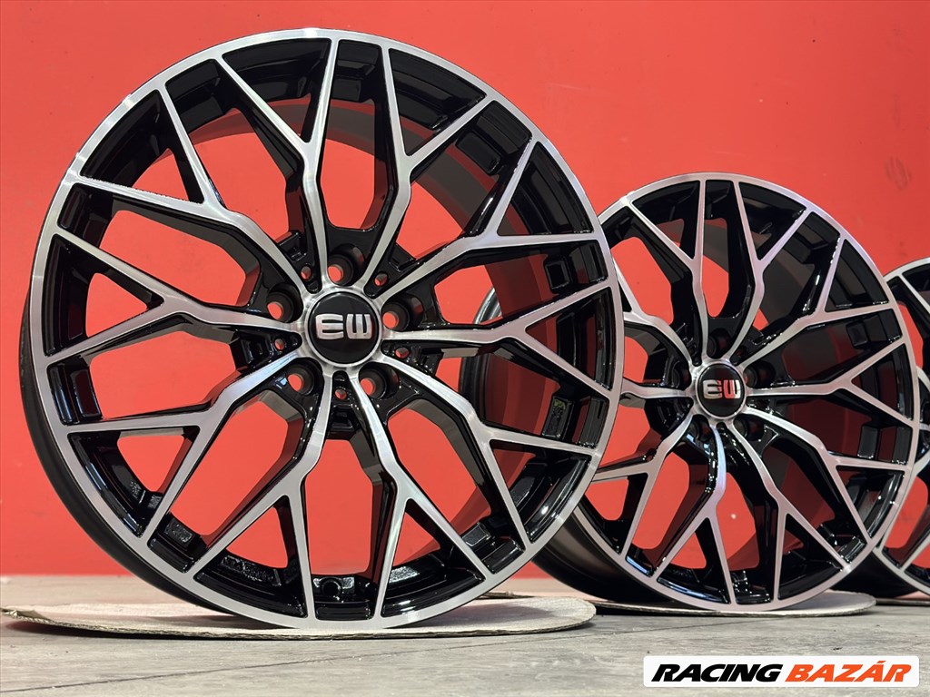 R18 5x112 (66,6) Elite Wheels EW22 VIPER X - 8J ET26 BLACK POLISHED  új alufelnik 8x18 18"  2. kép