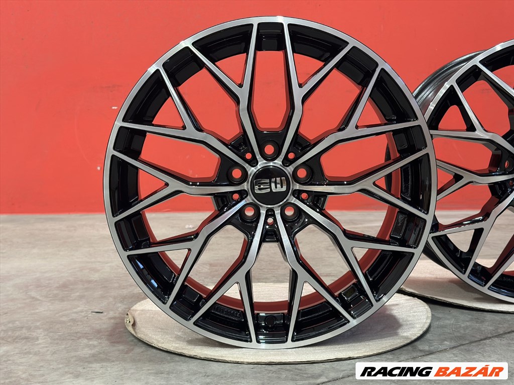 R18 5x112 (66,6) Elite Wheels EW22 VIPER X - 8J ET26 BLACK POLISHED  új alufelnik 8x18 18"  3. kép