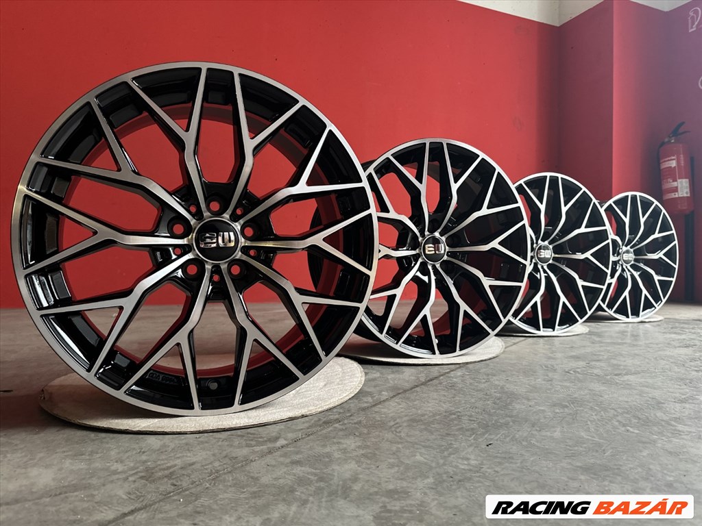 R18 5x112 (66,6) Elite Wheels EW22 VIPER X - 8J ET26 BLACK POLISHED  új alufelnik 8x18 18"  4. kép