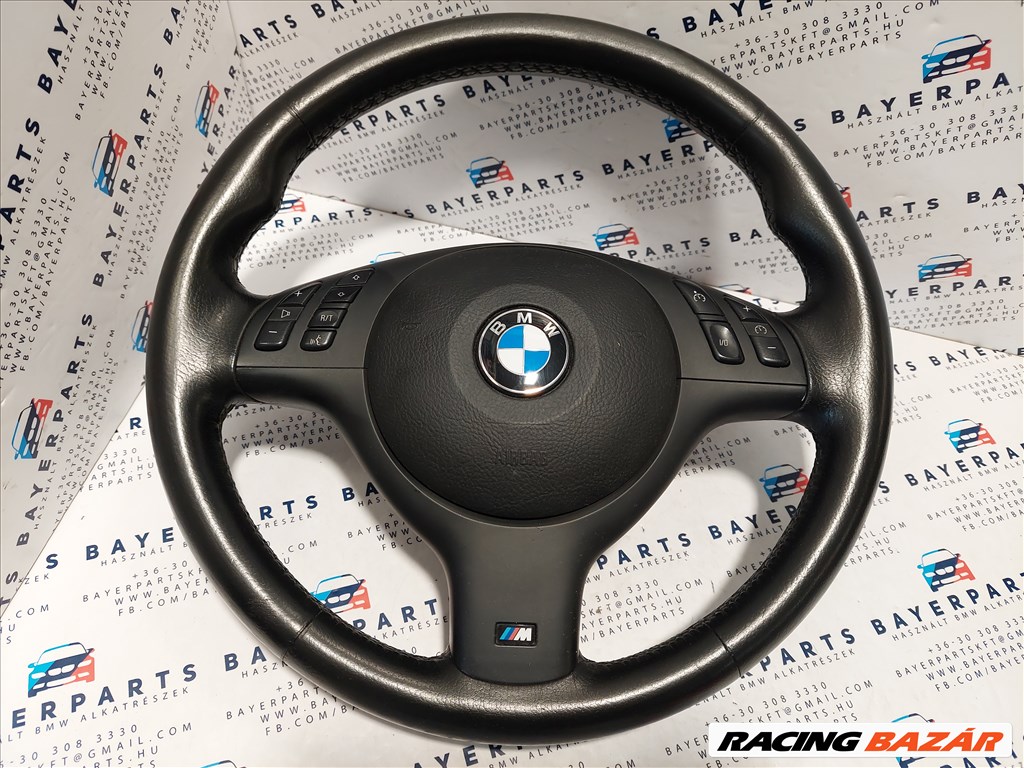 BMW E46 E39 X5 M kormány sportkormány bőrkormány multikormány bőr sport multi kormány (150003) 2. kép