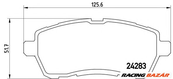 BREMBO P 24 072 - fékbetét FORD FORD AUSTRALIA MAZDA TOYOTA 1. kép