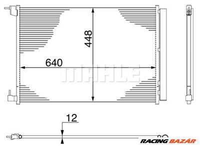 MAHLE AC 412 000S - klíma kondenzátor MERCEDES-BENZ MERCEDES-BENZ (BBDC)