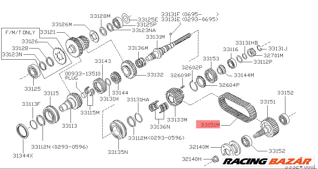 Gyári Nissan Navara Osztómű Lánc D22 D40 2.5 TD 2.5 Di 2.5 dCi 3.0 dCi 1998-2015 33152ea300 3315230c00 3. kép