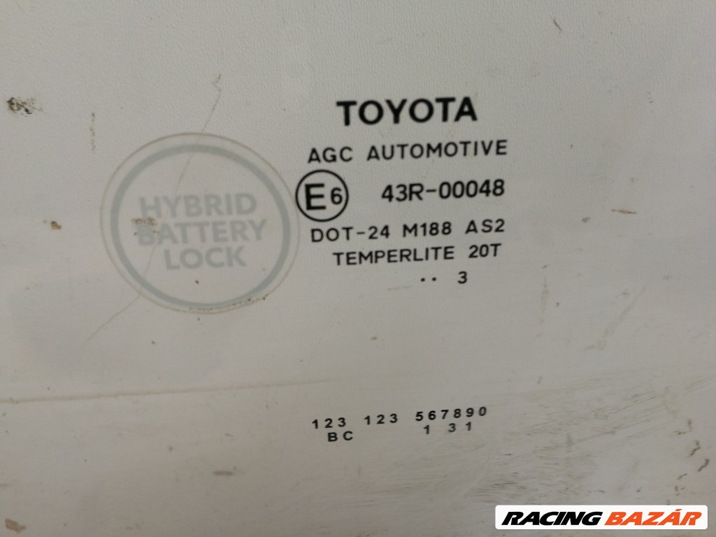 Toyota Yaris (XP130) bal hátsó ajtó üveg lejáró 2. kép